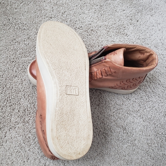 Frye Leather Lena Whip Zip Sneaker